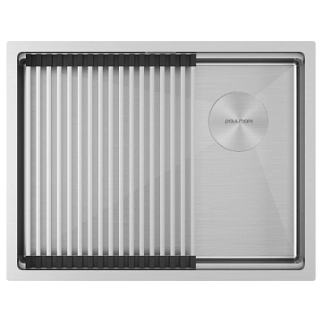 Кухонная мойка Paulmark NEXT-PRO 58 UNI PM705845-BS брашированная 580х450мм