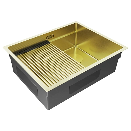 Кухонная мойка Paulmark NEXT-PRO 58 UNI PM705845-LG светлое золото 580х450мм Кухонная мойка Paulmark NEXT-PRO 58 UNI PM705845-LG светлое золото 580х450мм