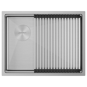 Кухонная мойка Paulmark NEXT-PRO 58-L UNI PM705845-L-BS брашированная 580х450мм
