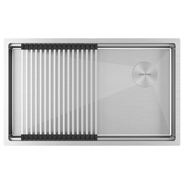 Кухонная мойка Paulmark NEXT-PRO 74 UNI PM707445-BS брашированная 740х450мм