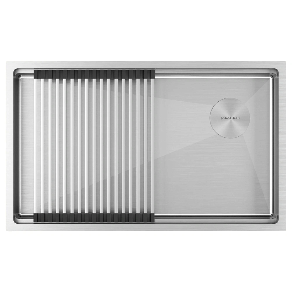 Кухонная мойка Paulmark NEXT-PRO 74 UNI PM707445-BS брашированная 740х450мм — Изображение 1