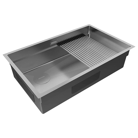 Кухонная мойка Paulmark NEXT-PRO 74-L UNI PM707445-L-BS брашированная сталь 740х450мм Кухонная мойка Paulmark NEXT-PRO 74-L UNI PM707445-L-BS брашированная сталь 740х450мм