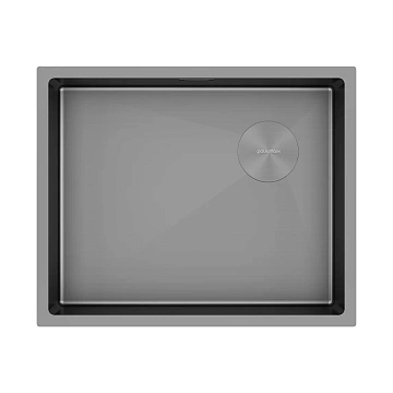 Кухонная мойка Paulmark NEXT-SKEW 54 UNI PM885444-GM-M матовая вороненая сталь 540х440мм
