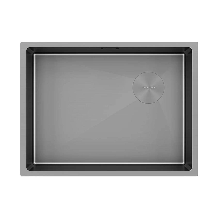 Кухонная мойка Paulmark NEXT-SKEW 58 UNI PM885844-GM-M матовая вороненая сталь 580х440мм Кухонная мойка Paulmark NEXT-SKEW 58 UNI PM885844-GM-M матовая вороненая сталь 580х440мм