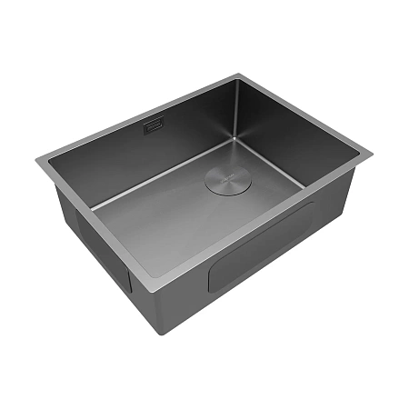 Кухонная мойка Paulmark NEXT-SKEW 58 UNI PM885844-GM-M матовая вороненая сталь 580х440мм Кухонная мойка Paulmark NEXT-SKEW 58 UNI PM885844-GM-M матовая вороненая сталь 580х440мм
