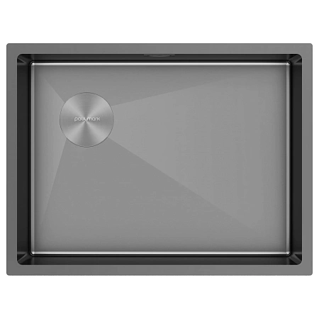Кухонная мойка Paulmark NEXT-SKEW 58-L UNI PM885844-L-GM вороненая сталь 580х440мм Кухонная мойка Paulmark NEXT-SKEW 58-L UNI PM885844-L-GM вороненая сталь 580х440мм