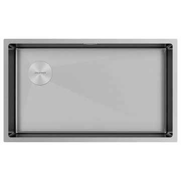 Кухонная мойка Paulmark NEXT-SKEW 74-L UNI PM887444-L-BS брашированная 740х440мм