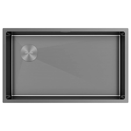Кухонная мойка Paulmark NEXT-SKEW 74-L UNI PM887444-L-GM вороненая сталь 740х440мм Кухонная мойка Paulmark NEXT-SKEW 74-L UNI PM887444-L-GM вороненая сталь 740х440мм