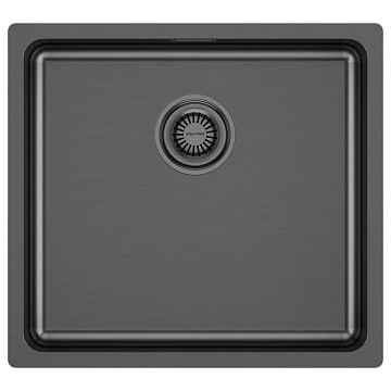 Кухонная мойка Paulmark VISTA 48 PM304844-GM вороненая сталь 480х440мм