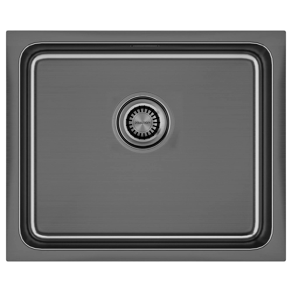 Кухонная мойка Paulmark VISTA 54 PM305444-GM вороненая сталь 540х440мм — Изображение 1