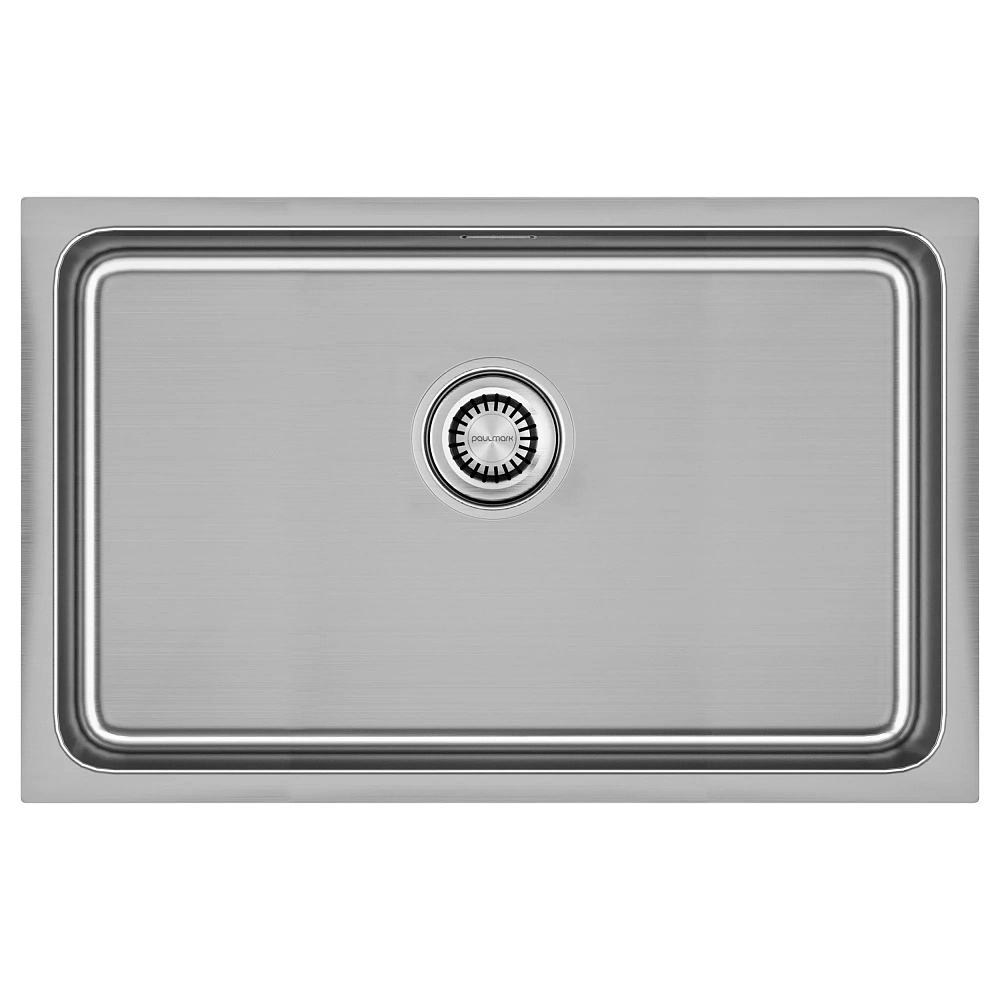 Кухонная мойка Paulmark VISTA 74 PM307444-BS брашированная 740х440мм — Изображение 1