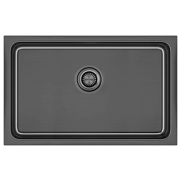 Кухонная мойка Paulmark VISTA 74 PM307444-GM вороненая сталь 740х440мм