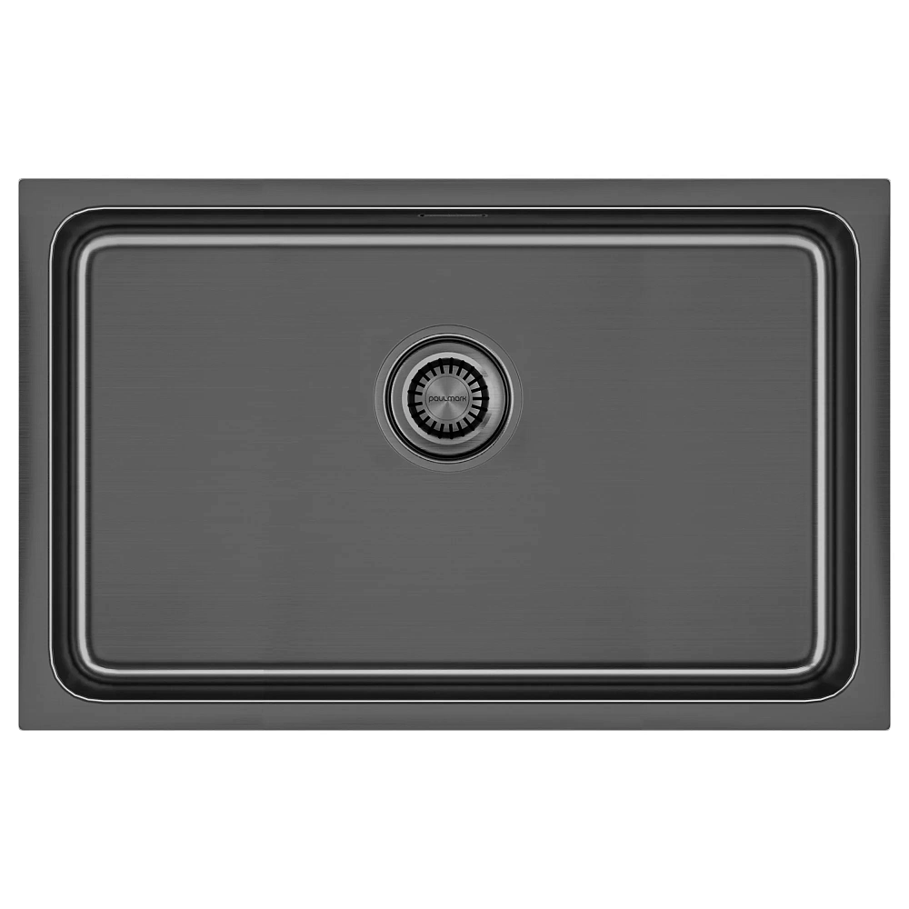 Кухонная мойка Paulmark VISTA 74 PM307444-GM вороненая сталь 740х440мм — Изображение 1