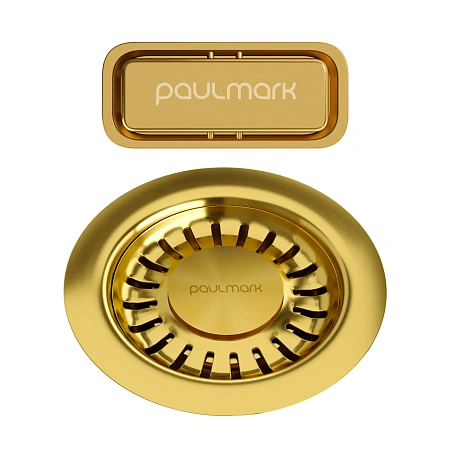 Сифон для кухни Paulmark PM6024-BG с овальным переливом, брашированное золото Сифон для кухни Paulmark PM6024-BG с овальным переливом, брашированное золото