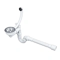 Сифон для кухни Paulmark Trust PM1022-CR телескопический с круглым переливом, хром Сифон для кухни Paulmark Trust PM1022-CR телескопический с круглым переливом, хром
