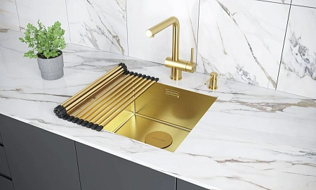 Смеситель для кухни Paulmark DOSSE Do214418-LG светлое золото Смеситель для кухни Paulmark DOSSE Do214418-LG светлое золото