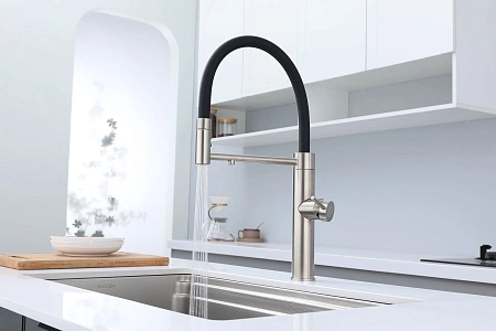 Смеситель для кухни Paulmark GANYMEDE Ga213199-BS брашированная сталь Смеситель для кухни Paulmark GANYMEDE Ga213199-BS брашированная сталь