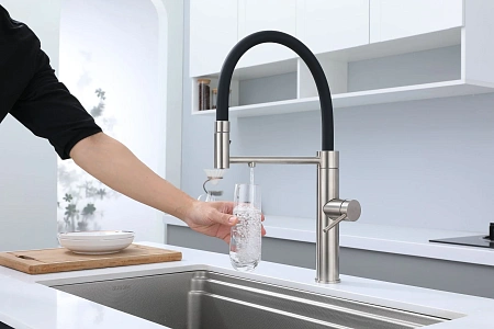 Смеситель для кухни Paulmark GANYMEDE Ga213199-BS брашированная сталь Смеситель для кухни Paulmark GANYMEDE Ga213199-BS брашированная сталь
