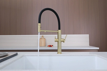 Смеситель для кухни Paulmark NEXUS DIAMOND Nd613999-LG светлое золото Смеситель для кухни Paulmark NEXUS DIAMOND Nd613999-LG светлое золото