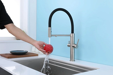 Смеситель для кухни Paulmark NEXUS Ne213999-BS брашированная сталь Смеситель для кухни Paulmark NEXUS Ne213999-BS брашированная сталь