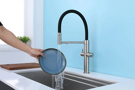 Смеситель для кухни Paulmark NEXUS Ne213999-BS брашированная сталь Смеситель для кухни Paulmark NEXUS Ne213999-BS брашированная сталь