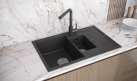 Смеситель для кухни Paulmark TWIN Tw213622-AN антрацит Смеситель для кухни Paulmark TWIN Tw213622-AN антрацит