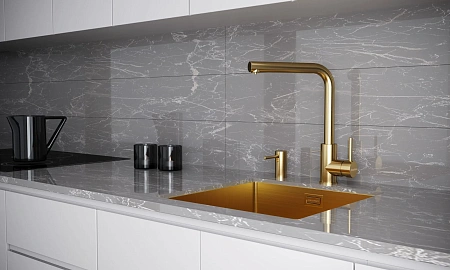 Смеситель для кухни Paulmark TWIN Tw213622-BG брашированное золото Смеситель для кухни Paulmark TWIN Tw213622-BG брашированное золото