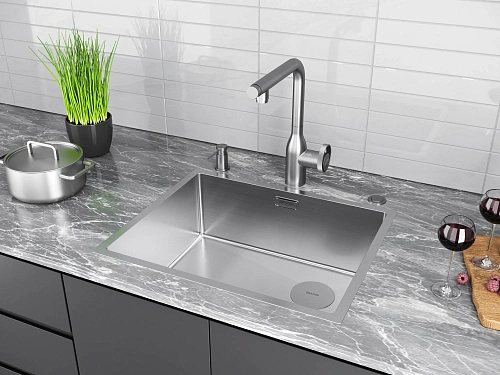 Смеситель для кухни Paulmark URBAN Ur213104-BS брашированная сталь Смеситель для кухни Paulmark URBAN Ur213104-BS брашированная сталь