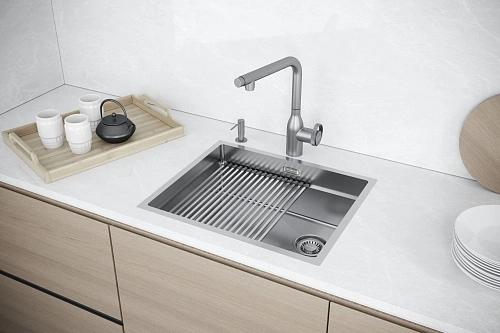 Смеситель для кухни Paulmark URBAN Ur213104-BS брашированная сталь Смеситель для кухни Paulmark URBAN Ur213104-BS брашированная сталь