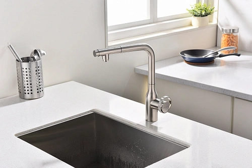 Смеситель для кухни Paulmark URBAN Ur213104-BS брашированная сталь Смеситель для кухни Paulmark URBAN Ur213104-BS брашированная сталь