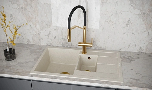 Смеситель для кухни Paulmark ZENDER Ze213155-BG брашированное золото Смеситель для кухни Paulmark ZENDER Ze213155-BG брашированное золото