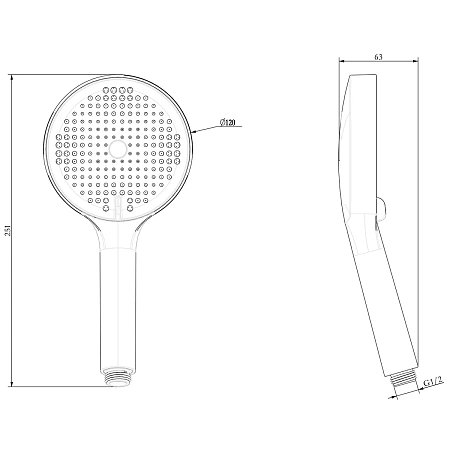 Душевая лейка Lemark (LMD-1501P-C-3) 3-функциональная, хром Душевая лейка Lemark (LMD-1501P-C-3) 3-функциональная, хром