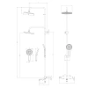 Душевая система Lemark Ladoga (LMF-0726B-BL) с регулируемой высотой штанги, черный Душевая система Lemark Ladoga (LMF-0726B-BL) с регулируемой высотой штанги, черный
