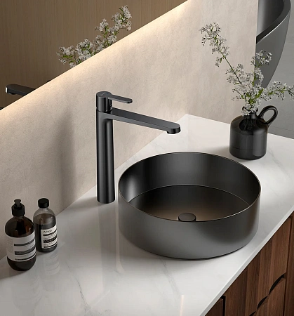 Смеситель для раковины Lemark Ladoga (LMF-0715B-BL) черный Смеситель для раковины Lemark Ladoga (LMF-0715B-BL) черный
