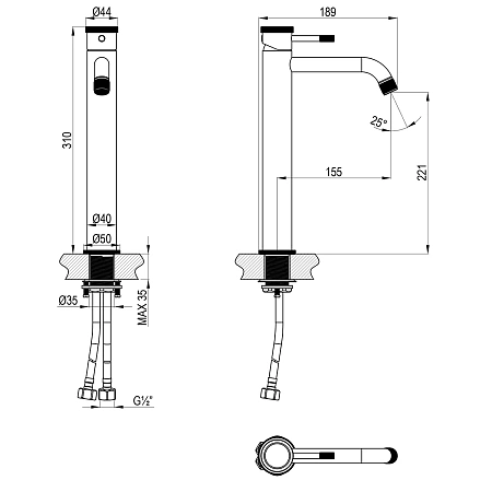 Смеситель для раковины Lemark ZENITH (LMF-1615S-BRGMN) графит Смеситель для раковины Lemark ZENITH (LMF-1615S-BRGMN) графит