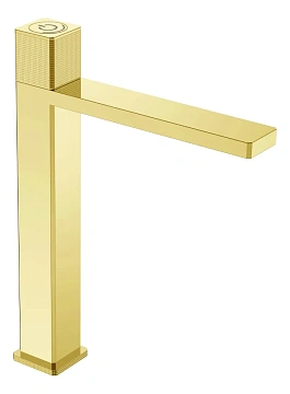 Смеситель для раковины Boheme QUAD 159/2-G автоматический, GOLD