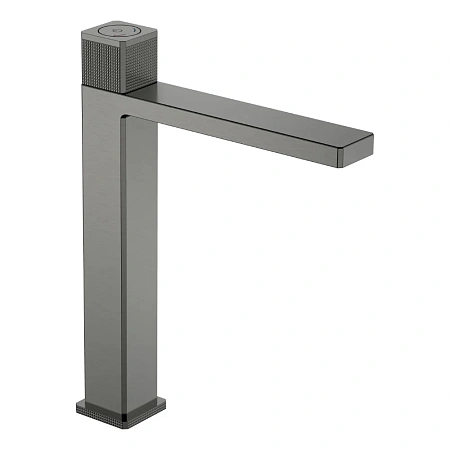 Смеситель для раковины Boheme QUAD 159/2-GM автоматический, GUN METAL