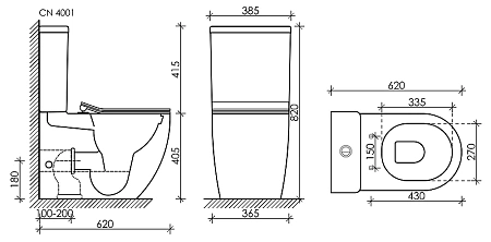 Бачок для унитаза Ceramica Nova METROPOL Rimless CN4001-TMB черный матовый Бачок для унитаза Ceramica Nova METROPOL Rimless CN4001-TMB черный матовый