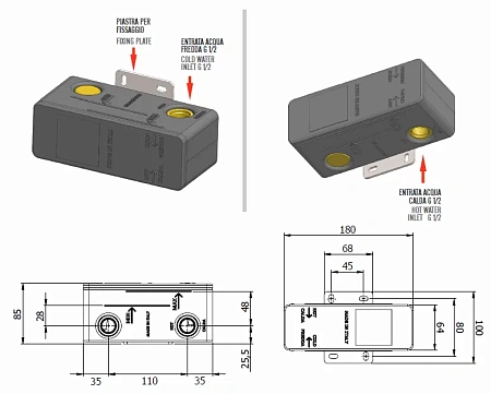 Скрытая часть смесителя Remer RRBOX15 Скрытая часть смесителя Remer RRBOX15
