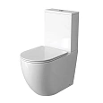 Унитаз напольный GROSSMAN GR-4494MSQ 64x36x83,5 белый матовый, безободковый, торнадо с тонкой крышкой Унитаз напольный GROSSMAN GR-4494MSQ 64x36x83,5 белый матовый, безободковый, торнадо с тонкой крышкой