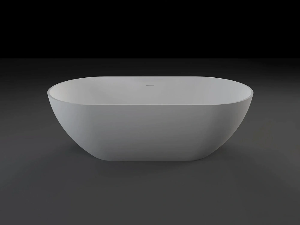 Ванна из искусственного камня Vincea Solid Surface VBT-4S04MW-1600, 1600x800x560, белый матовый, щелевой перелив — Изображение 5