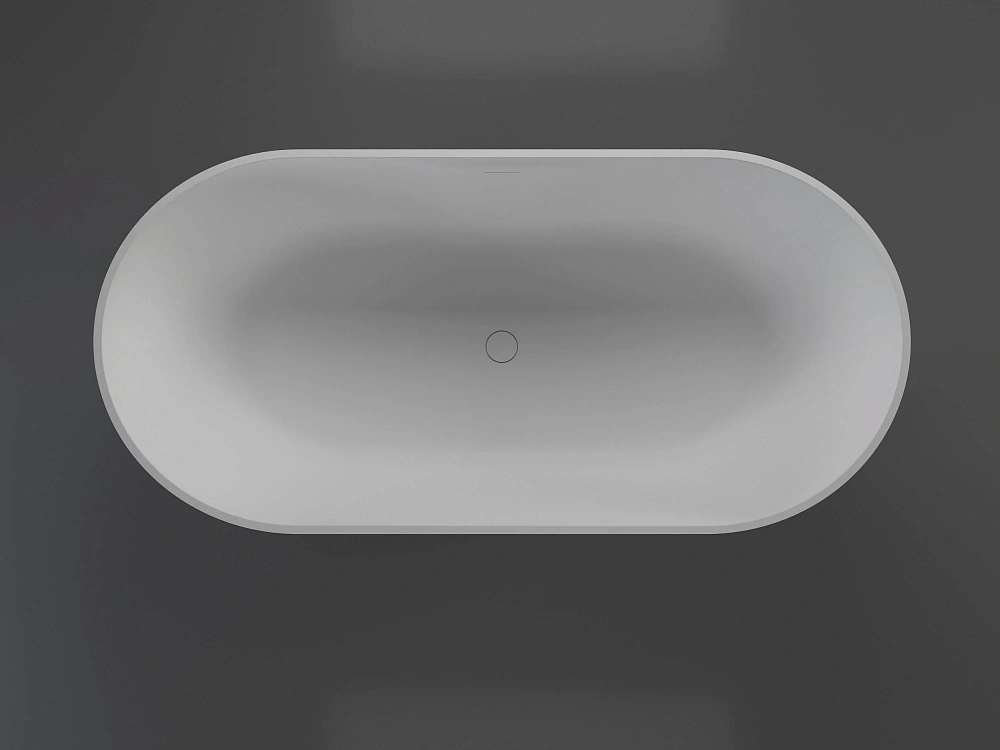 Ванна из искусственного камня Vincea Solid Surface VBT-4S04MW-1600, 1600x800x560, белый матовый, щелевой перелив — Изображение 7