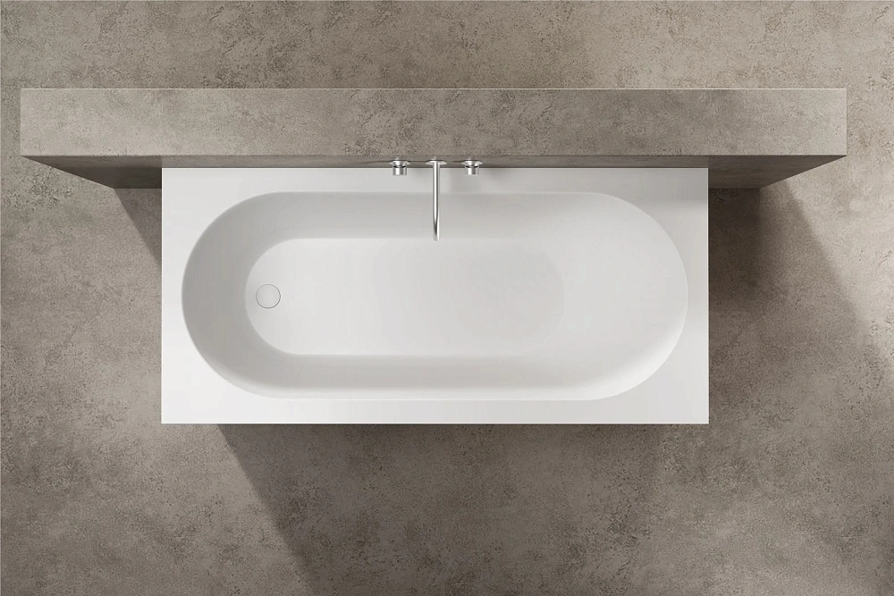 Ванна из искусственного камня Vincea Solid Surface VBT-8SB1-1700, 1700x750x470, белая матовая — Изображение 2