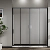 Душевая дверь Vincea City VDS-5CT2170CLB 1700, черный, стекло прозрачное