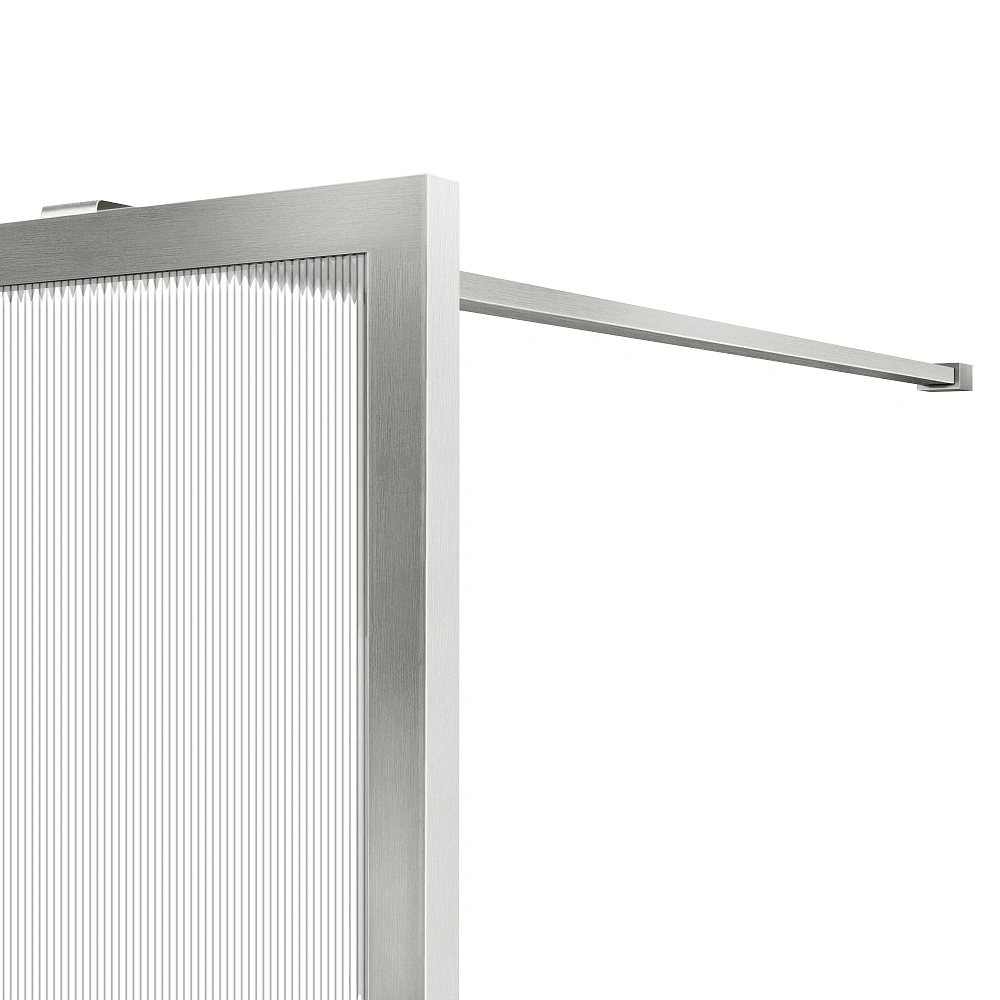 Душевая перегородка Vincea Walk-In VSW-1HP110FLBN 1100x2000, брашированный никель, стекло рифленое — Изображение 3