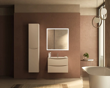 Тумба под раковину Vincea Mia Slim 700 VMC-2MC700S1MBG подвесная, матовый бежевый Тумба под раковину Vincea Mia Slim 700 VMC-2MC700S1MBG подвесная, матовый бежевый
