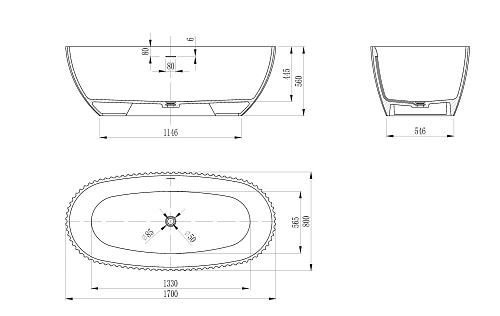 Ванна из искусственного камня CEZARES CZR-BELLAGIO-170-80-56-SSB 1700x800x560 Solid Surface Ванна из искусственного камня CEZARES CZR-BELLAGIO-170-80-56-SSB 1700x800x560 Solid Surface