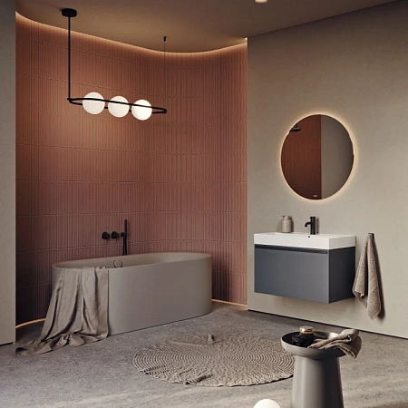 Тумба под раковину AQWELLA Pure PUR0110GRM подвесная 100 см серая Тумба под раковину AQWELLA Pure PUR0110GRM подвесная 100 см серая