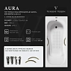 Ванна чугунная Vinsent Veron Aura 150x75x42 VAU1507542H/VH0015BR-AS с бронзовыми ручками и антискользящим покрытием Ванна чугунная Vinsent Veron Aura 150x75x42 VAU1507542H/VH0015BR-AS с бронзовыми ручками и антискользящим покрытием