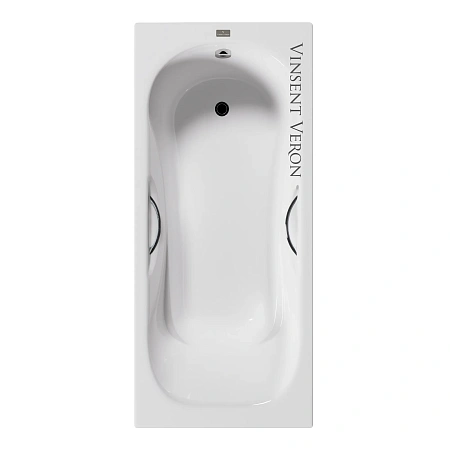 Ванна чугунная Vinsent Veron Aura 150x75x42 VAU1507542H/VH0015CH с хромированными ручками Ванна чугунная Vinsent Veron Aura 150x75x42 VAU1507542H/VH0015CH с хромированными ручками